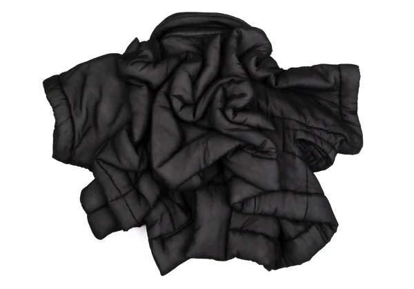 コムデギャルソンCOMME des GARCONS ギャザーデザイン中綿ジャケット 黒XS K-112276_010