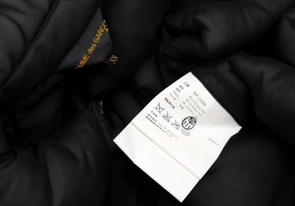 コムデギャルソンCOMME des GARCONS ギャザーデザイン中綿ジャケット 黒XS K-112276_015