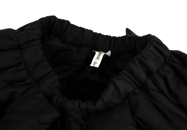 コムデギャルソンCOMME des GARCONS ギャザーデザイン中綿キュロットパンツ 黒XS K-112277_004