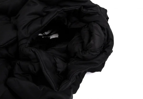 コムデギャルソンCOMME des GARCONS ギャザーデザイン中綿キュロットパンツ 黒XS K-112277_008