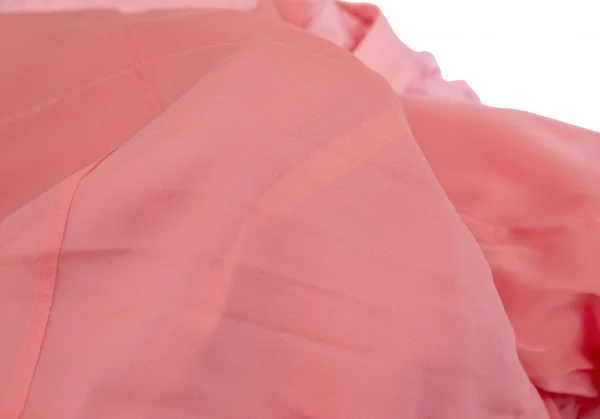 コムデギャルソンCOMME des GARCONS 製品染めフリル装飾ノーカラージャケット ピンクS K-112284_013