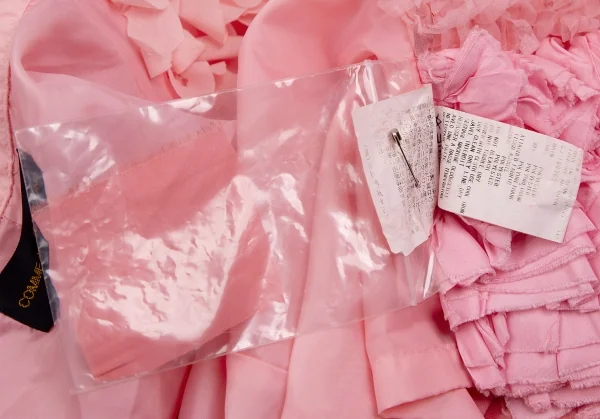 コムデギャルソンCOMME des GARCONS 製品染めフリル装飾ノーカラージャケット ピンクS K-112284_015