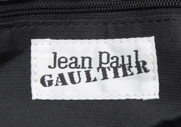 ジャンポールゴルチエJean Paul GAULTIER ダイヤジャガードフラップショルダーバッグ 黒 K-112292_017