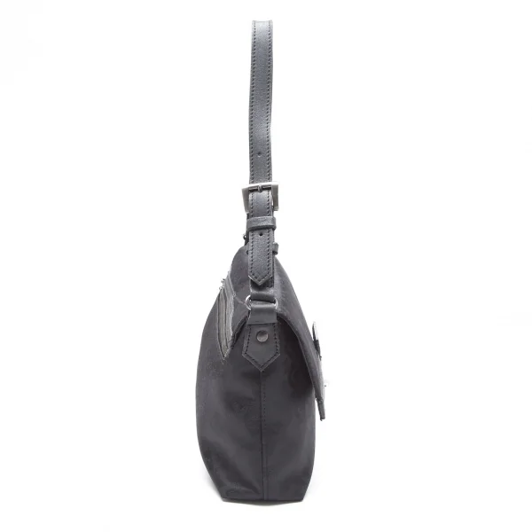 ジャンポールゴルチエJean Paul GAULTIER ダイヤジャガードフラップショルダーバッグ 黒 K-112292_004