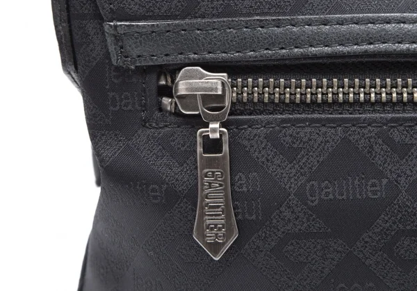 ジャンポールゴルチエJean Paul GAULTIER ダイヤジャガードフラップショルダーバッグ 黒 K-112292_006
