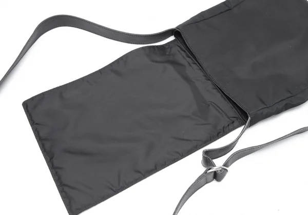 ジャンポールゴルチエJean Paul GAULTIER ドラゴンエンボスレザー切替フラップショルダーバッグ 黒 K-112294_014