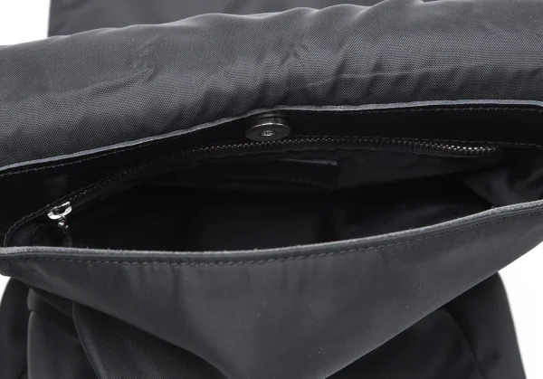 ジャンポールゴルチエJean Paul GAULTIER ドラゴンエンボスレザー切替フラップショルダーバッグ 黒 K-112294_016