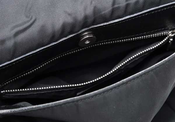 ジャンポールゴルチエJean Paul GAULTIER ドラゴンエンボスレザー切替フラップショルダーバッグ 黒 K-112294_017