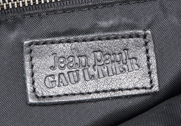 ジャンポールゴルチエJean Paul GAULTIER ドラゴンエンボスレザー切替フラップショルダーバッグ 黒 K-112294_018