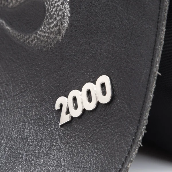 ジャンポールゴルチエJean Paul GAULTIER ドラゴンエンボスレザー切替フラップショルダーバッグ 黒 K-112294_004