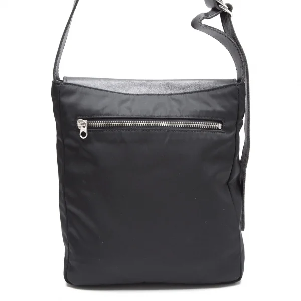 ジャンポールゴルチエJean Paul GAULTIER ドラゴンエンボスレザー切替フラップショルダーバッグ 黒 K-112294_007
