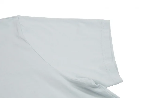 ミナペルホネンmina perhonen エンボスボックスロゴプリントTシャツ ライトブルーEX K-112297_005