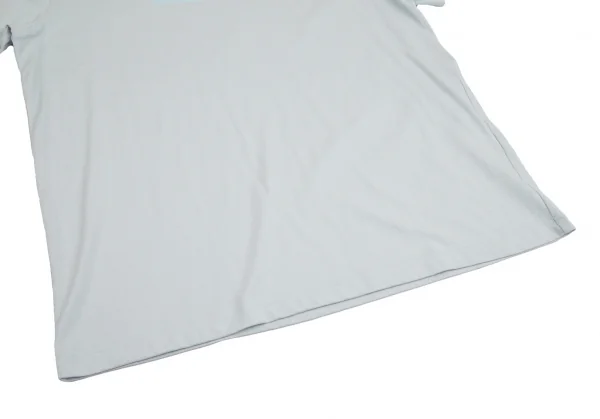 ミナペルホネンmina perhonen エンボスボックスロゴプリントTシャツ ライトブルーEX K-112297_006