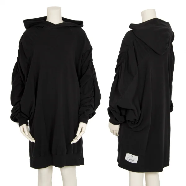 Y-3 Shirring Switching Dolman Hoodie Black S K-112299_001