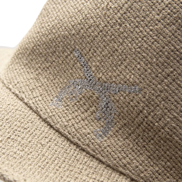 ロアーroar ラインストーンクロスガンハット ベージュ2 K-112304_003