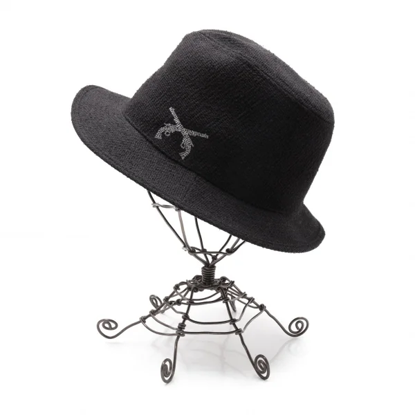 ロアーroar ラインストーンクロスガンハット 黒2 K-112305_002