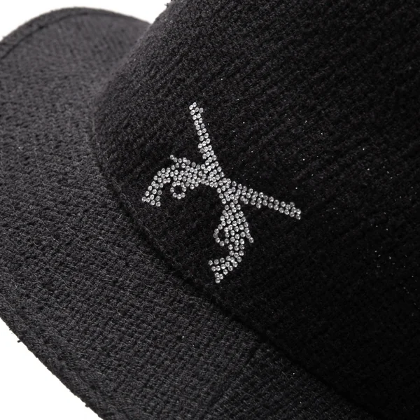 ロアーroar ラインストーンクロスガンハット 黒2 K-112305_003