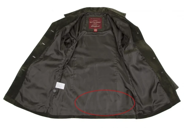 エディーバウアーEddie Bauer スウェードオープンカラージャケット 緑S K-112309_013