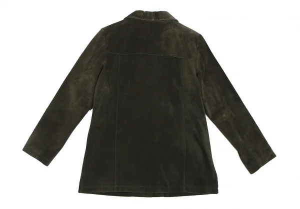 エディーバウアーEddie Bauer スウェードオープンカラージャケット 緑S K-112309_015