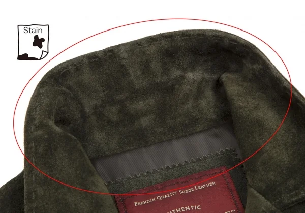 エディーバウアーEddie Bauer スウェードオープンカラージャケット 緑S K-112309_005