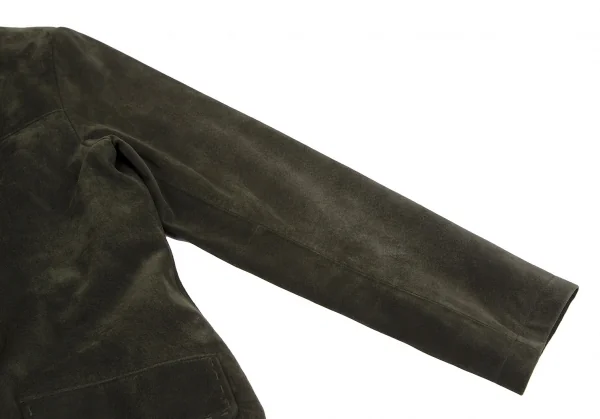エディーバウアーEddie Bauer スウェードオープンカラージャケット 緑S K-112309_007