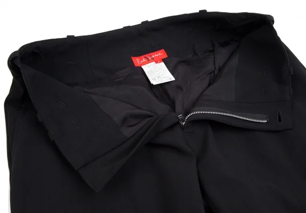 ワイズ レッドレーベルY's red Label ウールタック裾ダブルパンツ 黒1 K-112328_005