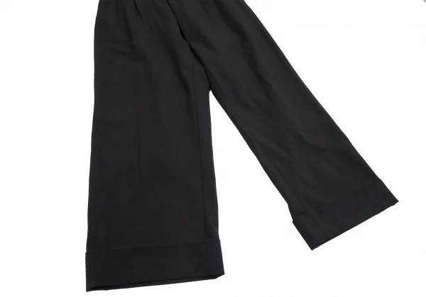 ワイズ レッドレーベルY's red Label ウールタック裾ダブルパンツ 黒1 K-112328_006