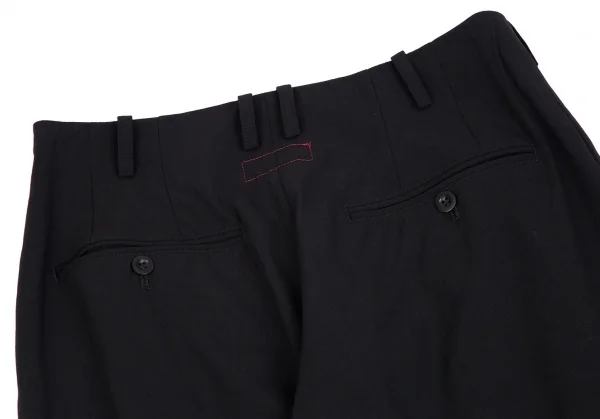 ワイズ レッドレーベルY's red Label ウールタック裾ダブルパンツ 黒1 K-112328_009