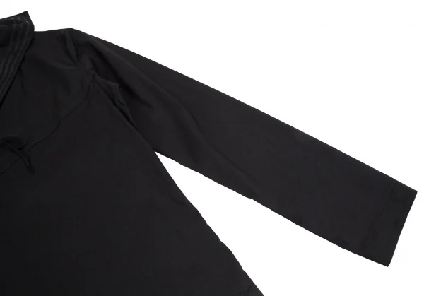 ジャンポールゴルチエ オムJean Paul GAULTIER HOMME コットンナイロンストレッチセーラーカラートップス 黒48 K-112331_006