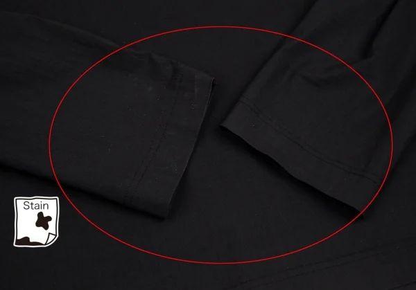 ジャンポールゴルチエ オムJean Paul GAULTIER HOMME コットンナイロンストレッチセーラーカラートップス 黒48 K-112331_007