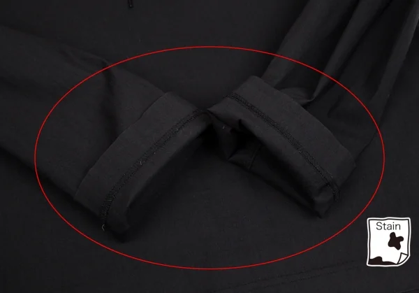 ジャンポールゴルチエ オムJean Paul GAULTIER HOMME コットンナイロンストレッチセーラーカラートップス 黒48 K-112331_008