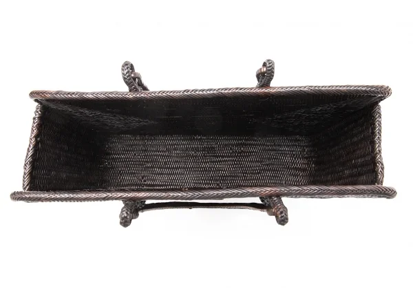 アニエスベーagnes b. バンブーハンドバッグ 焦げ茶 K-112346_012