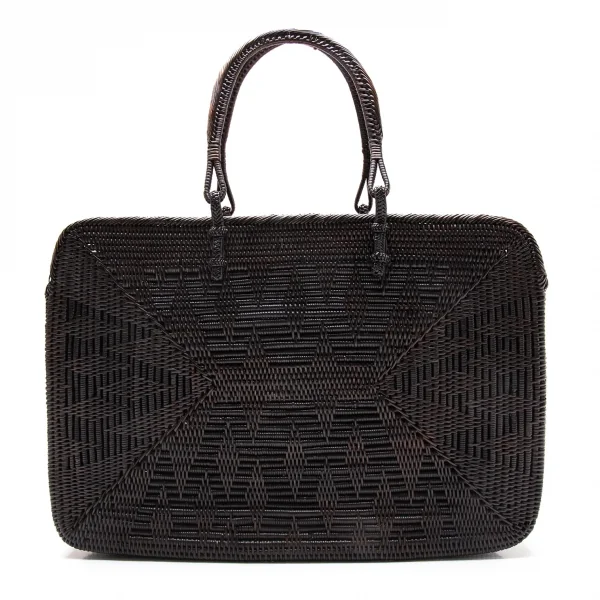 アニエスベーagnes b. バンブーハンドバッグ 焦げ茶 K-112346_004