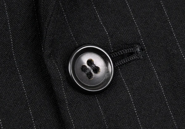 コムデギャルソン オムCOMME des GARCONS HOMME ストライプダブルブレストジャケット 黒M K-112351_010