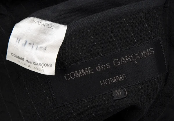 コムデギャルソン オムCOMME des GARCONS HOMME ストライプダブルブレストジャケット 黒M K-112351_015