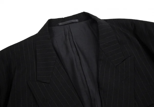 コムデギャルソン オムCOMME des GARCONS HOMME ストライプダブルブレストジャケット 黒M K-112351_003