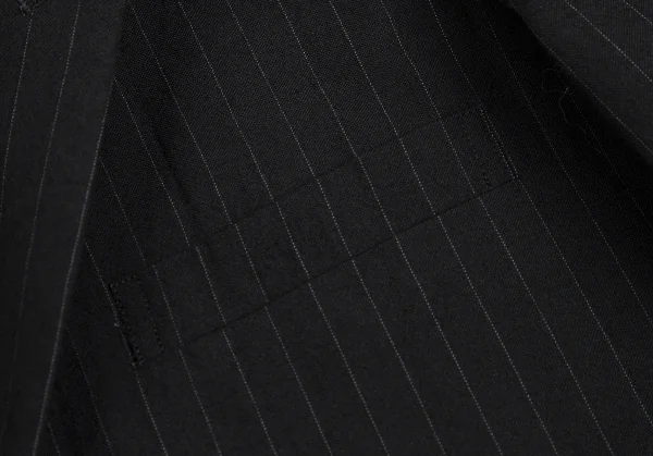 コムデギャルソン オムCOMME des GARCONS HOMME ストライプダブルブレストジャケット 黒M K-112351_005