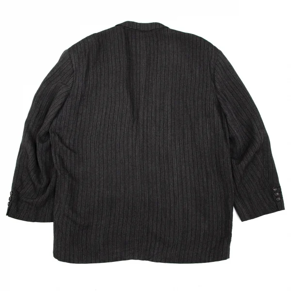 コムデギャルソン オムCOMME des GARCONS HOMME レーヨンピンストライプジャケット チャコールS K-112352_015