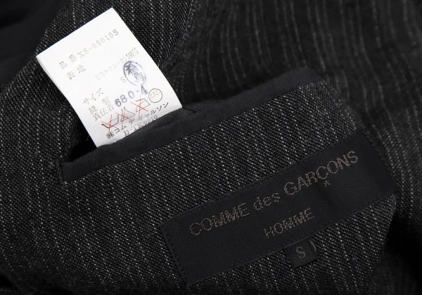 コムデギャルソン オムCOMME des GARCONS HOMME レーヨンピンストライプジャケット チャコールS K-112352_019
