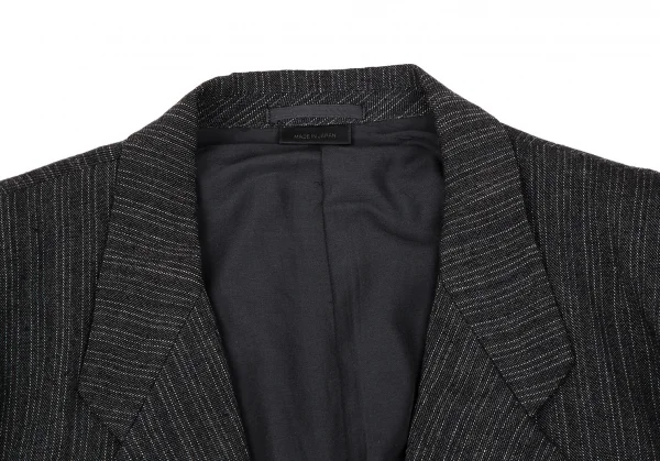 コムデギャルソン オムCOMME des GARCONS HOMME レーヨンピンストライプジャケット チャコールS K-112352_003