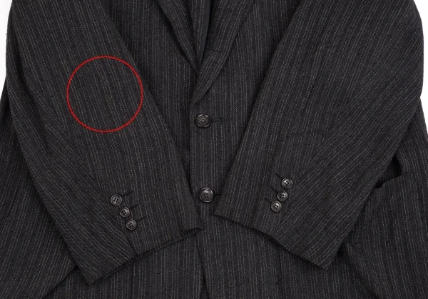 コムデギャルソン オムCOMME des GARCONS HOMME レーヨンピンストライプジャケット チャコールS K-112352_008