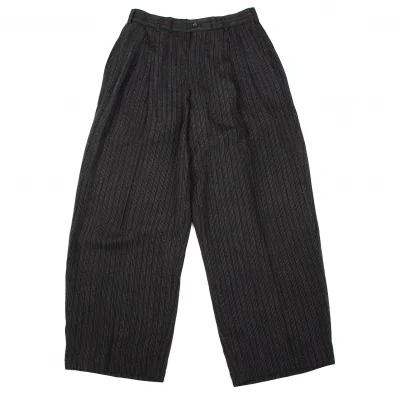 コムデギャルソン オムCOMME des GARCONS HOMME レーヨンピンストライプツータックパンツ チャコール