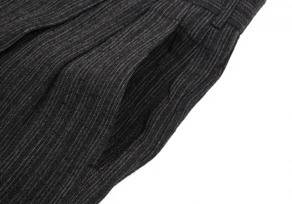 コムデギャルソン オムCOMME des GARCONS HOMME レーヨンピンストライプツータックパンツ チャコールS K-112353_005
