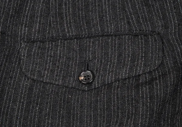 コムデギャルソン オムCOMME des GARCONS HOMME レーヨンピンストライプツータックパンツ チャコールS K-112353_009