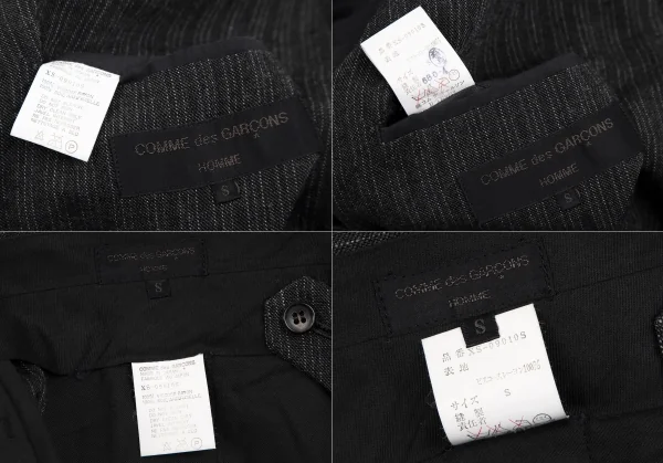 コムデギャルソン オムCOMME des GARCONS HOMME レーヨンピンストライプセットアップ チャコールS K-112354_019