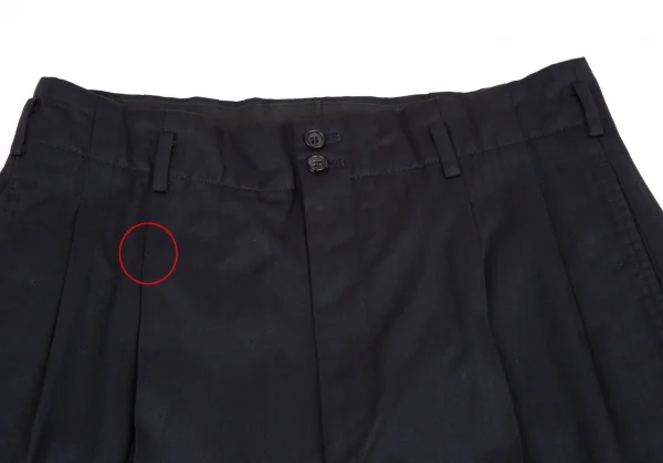 コムデギャルソン オムプリュスCOMME des GARCONS HOMME PLUS 裾折り返しツータックハーフパンツ 濃紺M K-112356_002