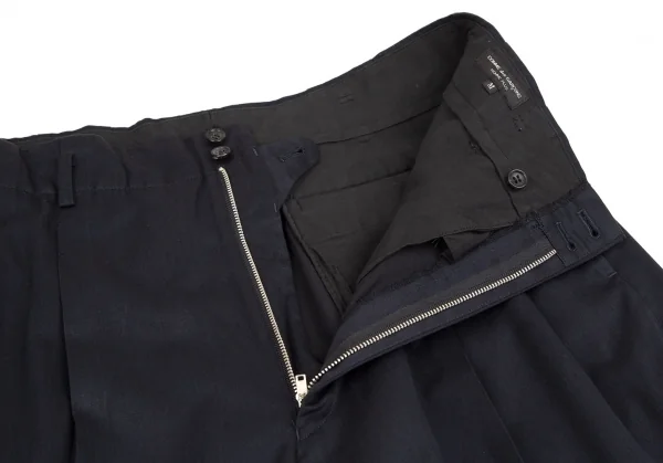 コムデギャルソン オムプリュスCOMME des GARCONS HOMME PLUS 裾折り返しツータックハーフパンツ 濃紺M K-112356_005
