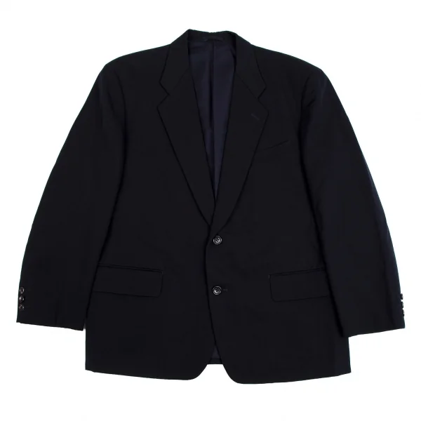 コムデギャルソン オムプリュスCOMME des GARCONS HOMME PLUS ウールギャバノッチドラペル2Bジャケット 紺M K-112360_001