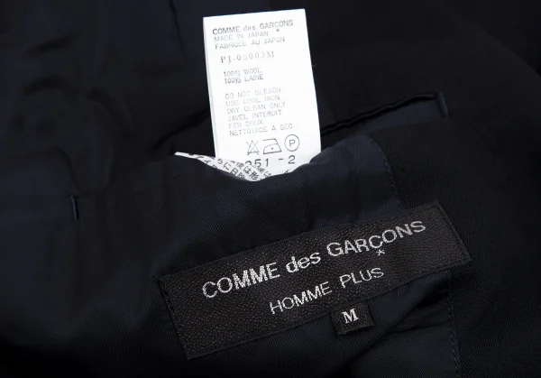 コムデギャルソン オムプリュスCOMME des GARCONS HOMME PLUS ウールギャバノッチドラペル2Bジャケット 紺M K-112360_015