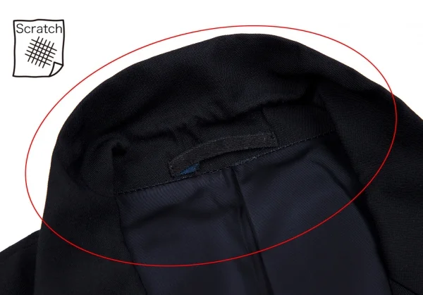 コムデギャルソン オムプリュスCOMME des GARCONS HOMME PLUS ウールギャバノッチドラペル2Bジャケット 紺M K-112360_004